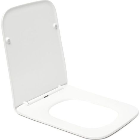 Swiss Aqua Technologies Infinitio Asiento rectangular para inodoro, con dispositivo anticaída, blanco (SATINFP12)