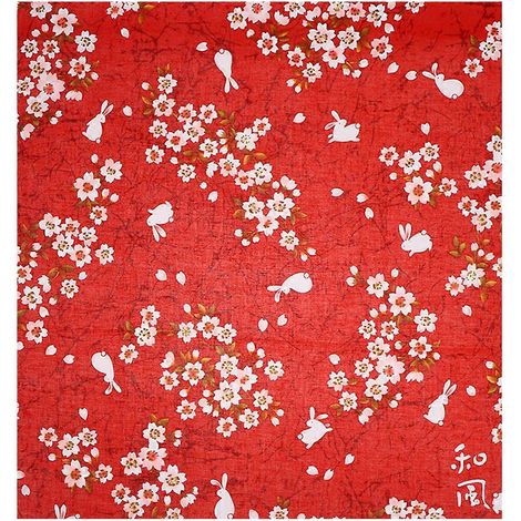 Mouchoirs de voyage pour emballage de bento, nappe, set de table rouge 50x50cm 1 pièce (1/5)