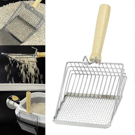 Outil de nettoyage de litière antirouille pour chats, filtre à déchets (1/4)