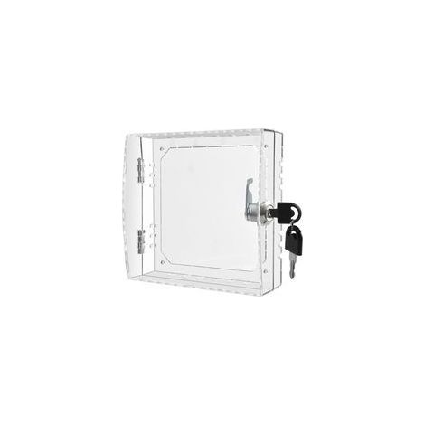 Boîtier de verrouillage pour thermostat avec 2 clés, boîte de protection thermostatique transparente, 16 x 15 x 5.5cm, boîte murale pour thermostat, pour restaurants, écoles (1/5)