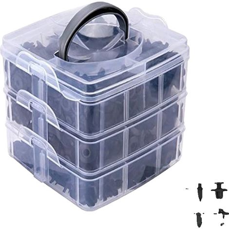 Kit de fijación para automóviles, incluye varios clips, plástico resistente, 620 piezas. (1/2)