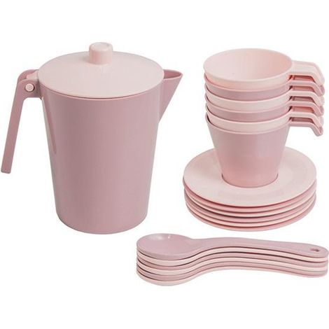 Rosen-Zuckerwatte-Kaffee-Set, 19-teilig