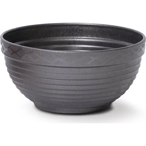 Pot à fleurs en terre cuite 0,6L MISA 150x150x77 mm, Gris foncé (1/4)