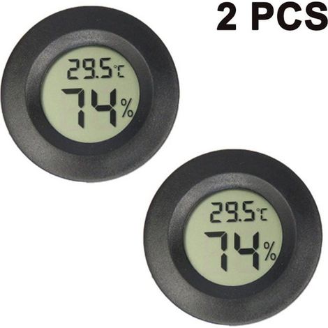 HOXILEELEO - 2-Pack Mini Hygromètre Thermomètre Numérique LCD Moniteur Intérieur -pour Humidificateurs Déshumidificateurs Serre (1/5)