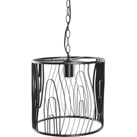 Suspension métal noir design moderne pour salon ou salle à manger - noir mat contemporain (1/5)