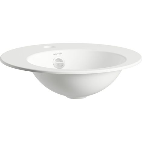 LAUFEN Form lavabo empotrado desde arriba, redondo, 1 agujero (1/2)
