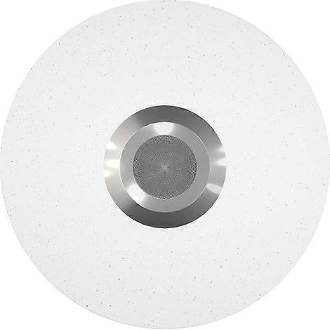 Plafonnier RGB intelligent et moderne avec haut-parleur Bluetooth intégré, contrôlable via une application mobile, pour une décoration intérieure de 26 cm et une ambiance musicale. (1/5)