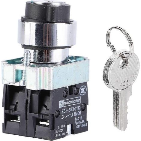 Interrupteur à clé à 2 positions ZB2BE101 ZB2BE102C avec réarmement automatique (1/4)