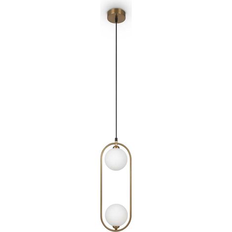 Maytoni Ring Plafonnier suspendu moderne à 2 lumières en laiton G9 (1/5)