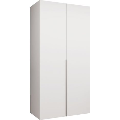Armario Hartford 535, Blanco, 202x100x52cm, Puertas de armario: Con bisagras, Número de estantes: 0 (1/5)