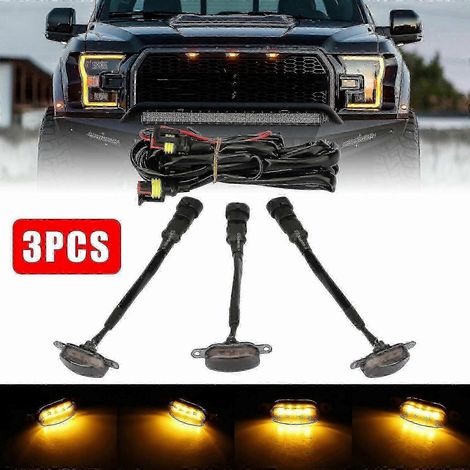 Ford F-150 Raptor Frontgrill-Tagfahrlicht - 3x getönte, bernsteinfarbene LED-Lampen Edition 0618