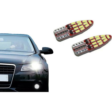 Coppia Lampadine Auto 24 Led SMD 4014 T10 CANBUS 6000K 2.2W Lampadina 12V 02718 (1/5)