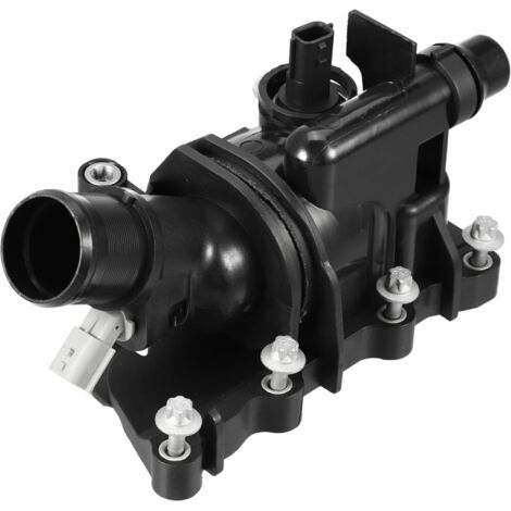 Applicable N° A2822030175 Ensemble Boîtier Thermostat Du Liquide De refroidissements Du Moteur Pour Mercedes-Benz A Cla/Thermostat De Pompe À Eau Interne, Plastique Durable, 1 Pièce Noir (1/5)