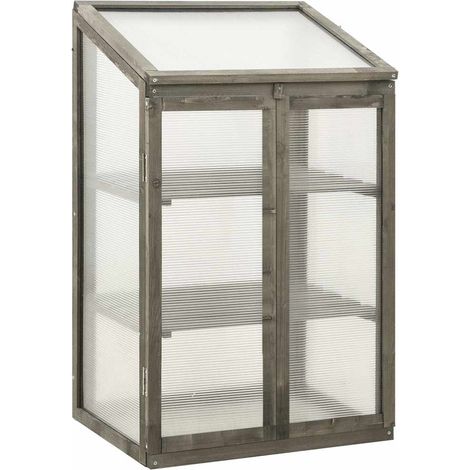 Serre de Jardin Serre Tunnel de Jardin - Serre pour Plantes 60x45x100 cm Bois de sapin BV652393 - BonneVie (1/5)