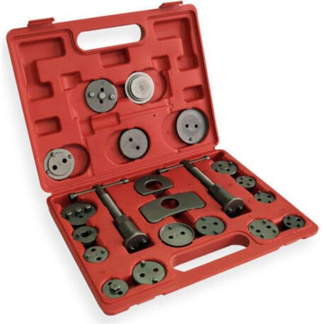 Kit Coffret de repousse-piston de frein 21 pièces - 330 x 260 x 55 mm - Grande compatibilité - Outil pour repousser l'Étrier de frein Auto Voiture Garage
