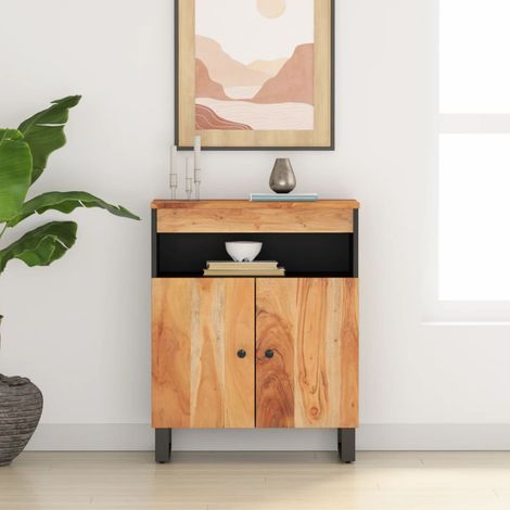Buffet avec 2 portes 60x33x75 cm bois massif d'acacia vidaXL (1/5)