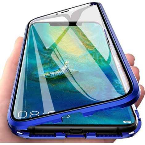 Coque Téléphone - Cadre Métallique Magnétique - Verre Trempé Transparent - Protection Complète 360° - Pour Huawei P30 Pro - 1 Pièce (1/5)