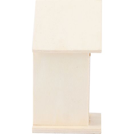 Maison d'insectes décorative pour jardin en bois naturel Paulownia avec tubes, dimensions 12.5x9x7cm, coloris naturel, aide à la biodiversité. (1/5)