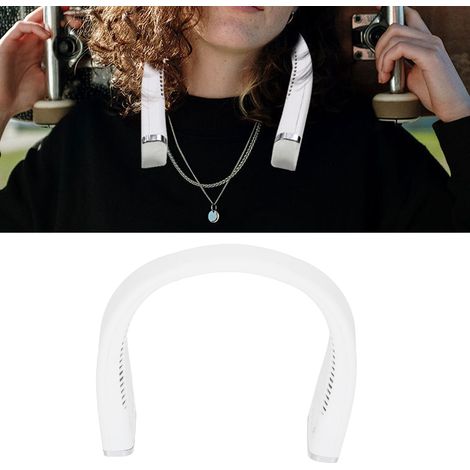 Kleiner, tragbarer Nackenventilator ohne Rotorblätter, USB-aufladbar, zur Kühlung der Luft zu Hause und im Freien. Ideal für Sport. (1/5)