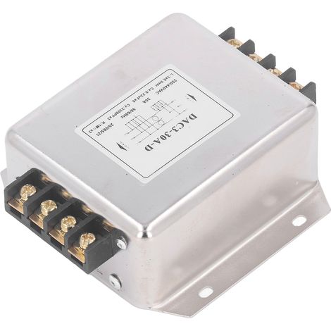 Dreiphasiger 3-Leiter-EMV-Filter, Klemmenblock, Störunterdrückung, Wechselstrom 250 V/440 V, 50/60 Hz (1/5)