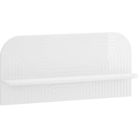 vidaXL Estante de pared 2 uds. Blanco Brillante 80,5 x 13,5 x 37,5 cm (1/2)