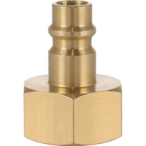1 - Embout Air Comprimé - Raccord Laiton - Filetage Femelle 1/2" - Pour Outils Pneumatiques - DN 7,2 - Couleur Laiton (1/5)