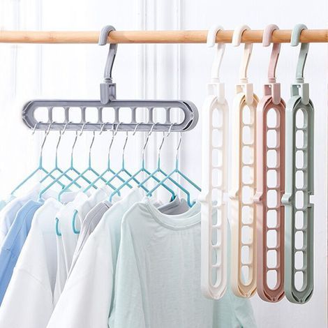 15 pcs Cintre Magique,Qualité Supérieure Cintre Pliable,Multi-Fonctions Cintres Gain de Place,pour Le Stockage et Le Séchage Vêtements (1/5)