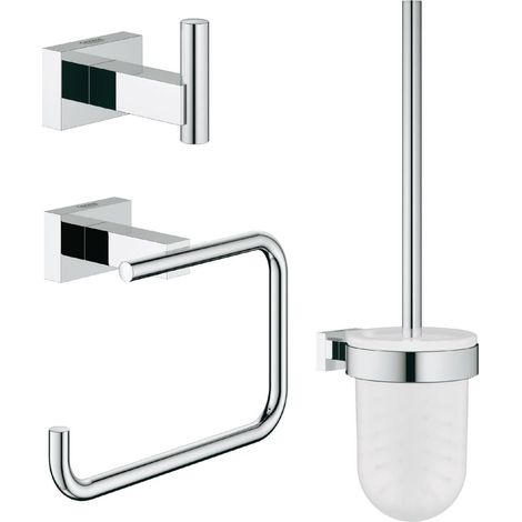 Grohe Essentials Cube - WC-Accessoires-Set, verchromt 40757001