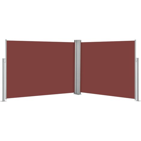 Tenda da sole laterale retrattile/schermo protettivo per patio giardino terrazza balcone 140 x 1000 cm marrone 020007407