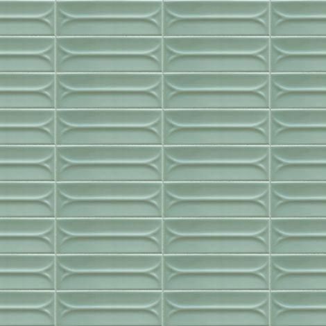 Carrelage 3D Vert 14,6x4,8x0,8 cm Mireno - Mur intérieur (vendu par carton de 0,42 m²) - RO'MA CARRELAGE
