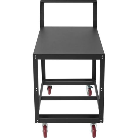 Carrello multiuso, in acciaio resistente, design mobile, nero (1/2)