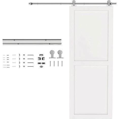 Pour un intérieur élégant et sans bruit, kit rail porte coulissante de grange 152 cm en acier inoxydable 304 (1/5)