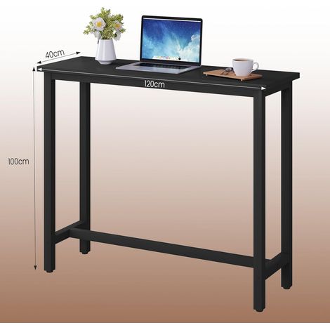 WOLTU Kitchen Bar Table Counter Breakfast Dining Table Coffee Table Metal Legs Black (1/5)