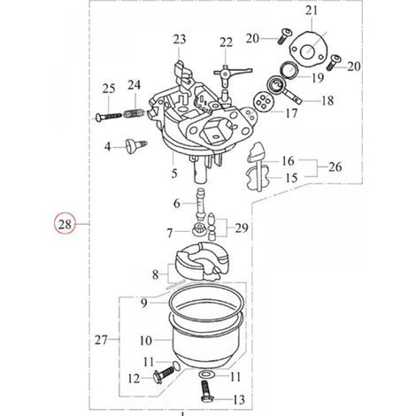 Universalvergaser für 6,5 PS Benzinmotor – Ersatzteile für 196 cm³ Einzylindermotor – Metall – Länge 25 cm – Abyss (1/5)