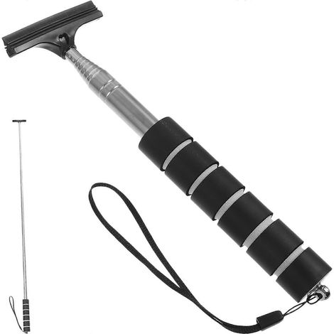 Essuie-glace de rétroviseur rétractable portable pour le nettoyage du pare-brise des voitures-21.50X6.50X2.30CM-Black
