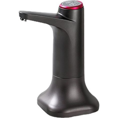 Distributeur d'eau électrique Double Usage avec Base de Support Pompe à Bouteille d'eau Potable Automatique avec USB Universelle pour Camping Bureau Maison (Noir) (1/5)