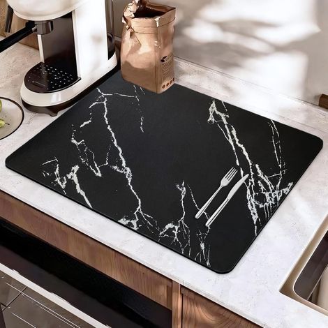 1 Tapis Egouttoir Vaisselle, 50x40 Cm, Terre De Diatomée, Antidérapant, Pour Cuisine Et Machine À Café (1/5)