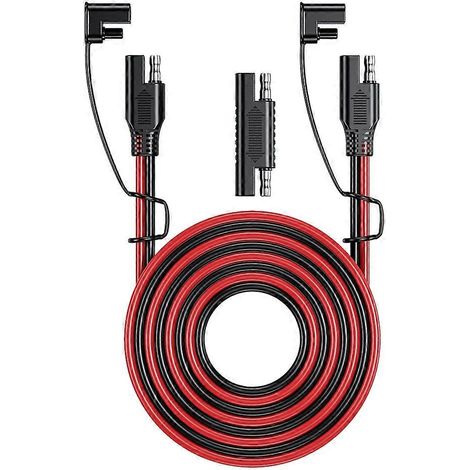 Câble de charge de batterie de voiture SAE vers SAE 12V-36V, rallonge à déconnexion rapide, câble 16 AWG, rallonge de 6 m (1/5)
