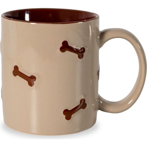 WD LifeStyle Tazza in Stoneware Decoro Osso Marrone