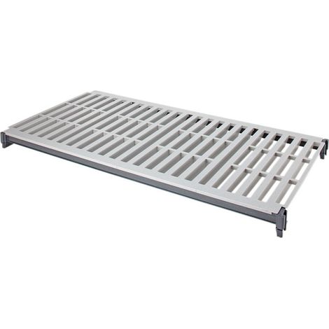 Kit étagère à claire-voie Basics - 540 x 910 mm - Graphite Brossé - Cambro