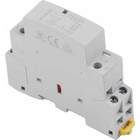 Contacteur secteur domestique 2P 25A 220V/230V 1NO 1NC 50/60HZ pour montage sur rail DIN (1/5)