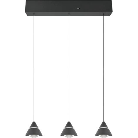 [GEBRAUCHT] B-Ware Trio Pendelleuchte Hängelampe Led Schwarz Romeo Höhenverstellung Cct 3 Flammig
