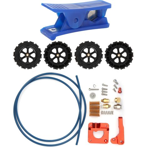 Kit d'extrusion MK8, tube PTFE, ressort, lame de coupe, pièces de quincaillerie, outils pour imprimante 3D (1/5)