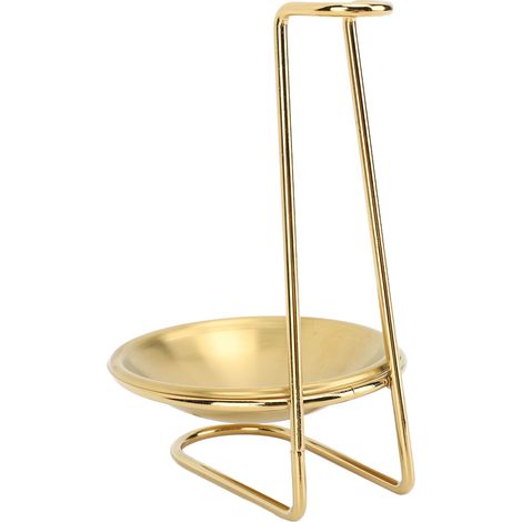 Support de Cuillère à Soupe Verticale en Acier Inoxydable, Repose-Cuillère avec Plaque Dorée pour Cuisine, Marmite et Ustensiles de Cuisson (1/5)