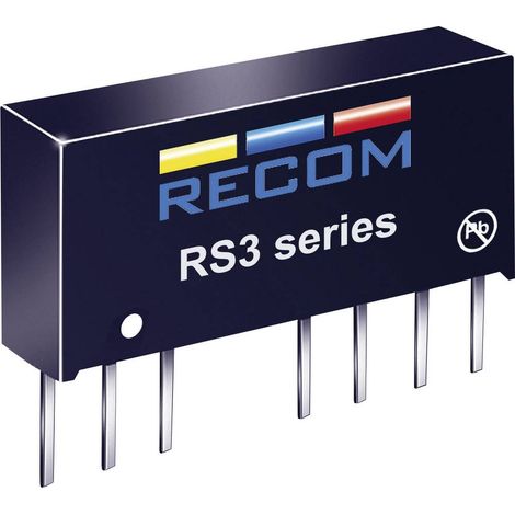 RECOM RS3-2412S Convertitore DC/DC da circuito stampato 24 V/DC 12 V/DC 250 mA 3 W Num. uscite: 1 x Contenuto 1 pz. (1/2)