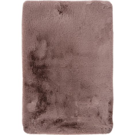 Tappeto da bagno Rabbit Rosa in soffice pelliccia sintetica (1/4)