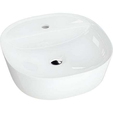 Vasque à poser LAVITA Vasque à poser élégante et compacte  Produit en porcelaine de haute qualité carrée 40,5x40,5x12 cm Blanc