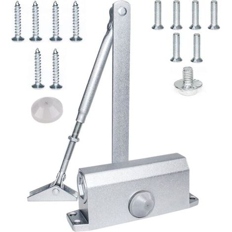 Ferme-porte Hydraulique Automatique, (35-60kg) Réglable Groom Fermeture Porte, Ferme Porte Automatique Ideal Pour Commercial et Résidentiel Porte (1/5)
