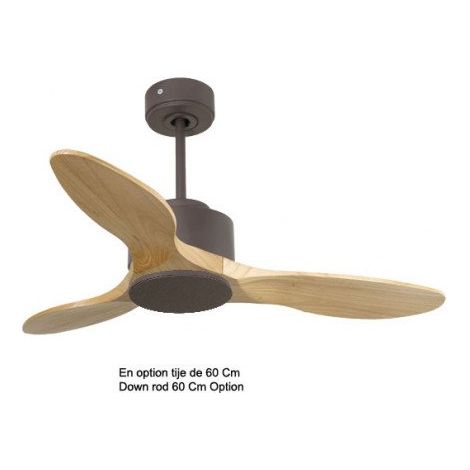 Modulo Super destratificateur d' air chocolat et bois massif clair 10 à 25 m² KLDC6P5SW106