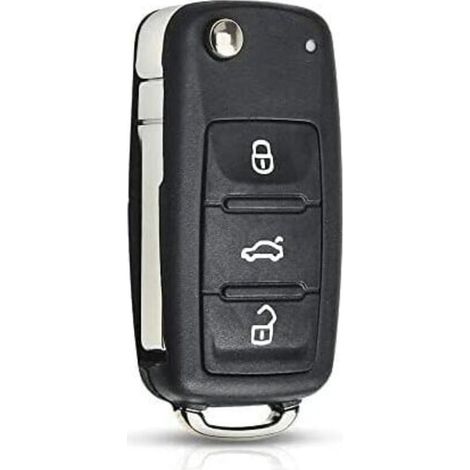 [JAMAIS UTILISÉ]Coque de cl de Voiture Pliante de Remplacement Fob pour VW Volkswagen Golf Mk6 T1guan Polo Passat CC Seat Skoda Octavia 3 Boutons (1/4)